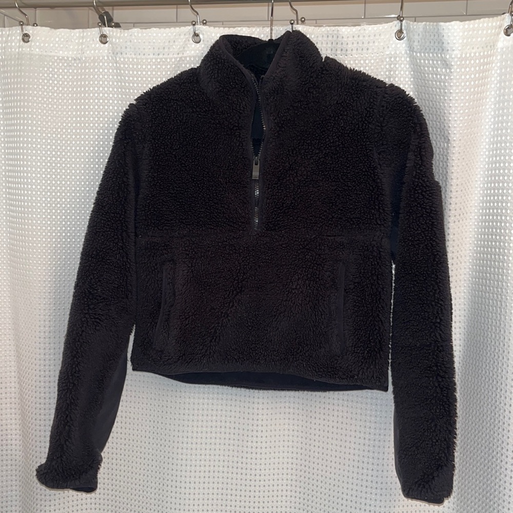 Alo Yoga Shanti Half Zip Sherpa Black size S